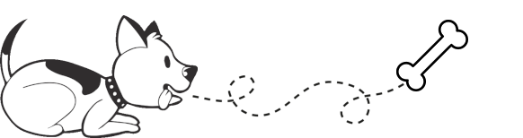 cane seduto home page illustrazione